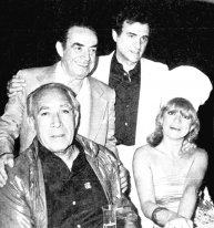 Ariccia - Two dearest friends : the great and unforgettable Anthoy Quinn, italian comic Carlo Dapporto with Teddy and Rita.